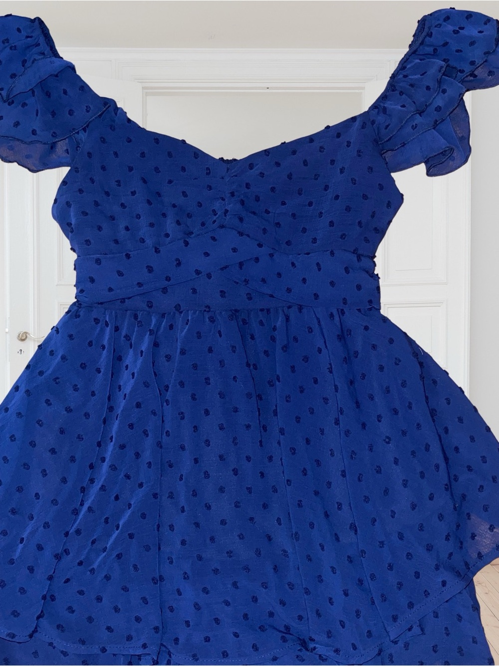 🆕#309~Altar'd State Rowan Double Layer Romper in Navy Blue, Lg - Picture 10 of 13